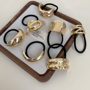 Charmlucky Metal Bow & Geometric Hair Ties