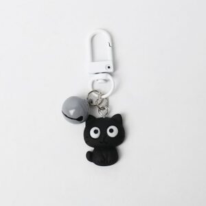 Black Cat Keychain with Bell