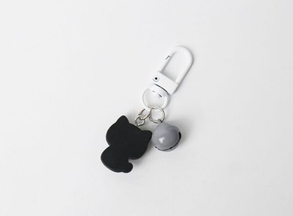 Black Cat Keychain with Bell - Image 4