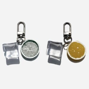 Lemon & Ice Cube Keychains