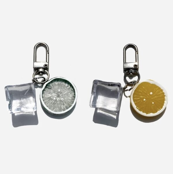 Lemon & Ice Cube Keychains