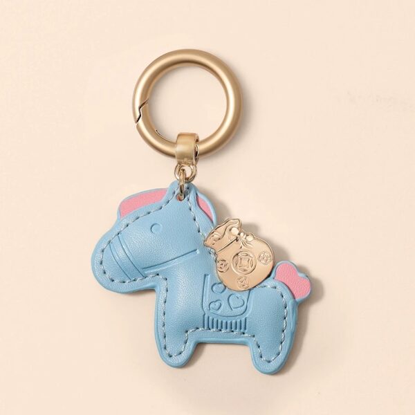 Pony Faux Leather Keychain - Image 5