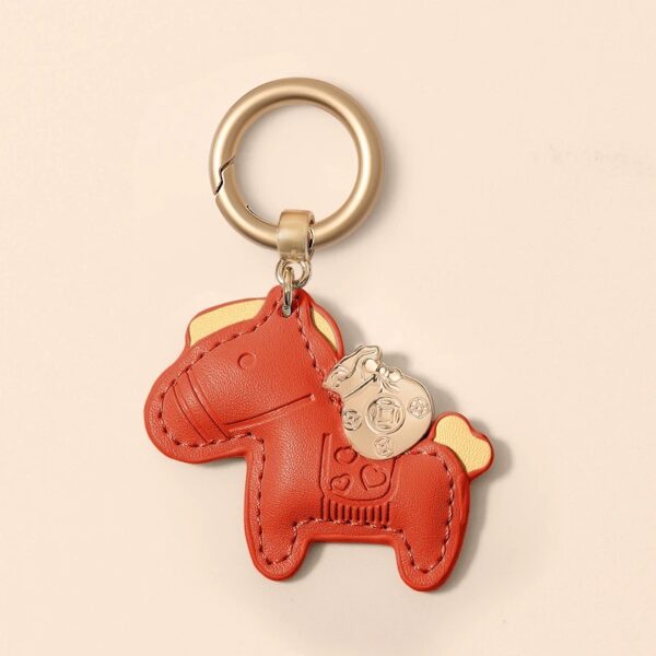 Pony Faux Leather Keychain - Image 6