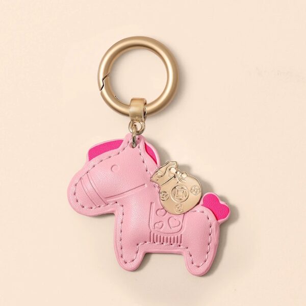 Pony Faux Leather Keychain - Image 7