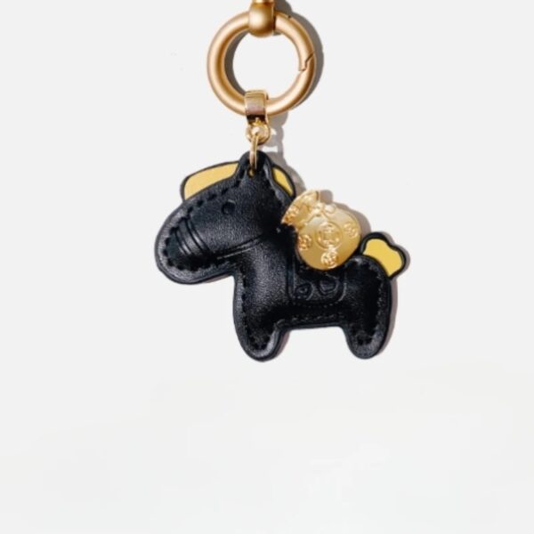 Pony Faux Leather Keychain - Image 9