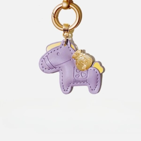 Pony Faux Leather Keychain - Image 10