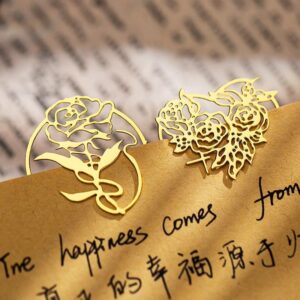 Floral & Heart Metal Bookmarks