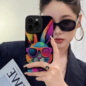 Colorful Rabbit Electroplate IMD Phone Case