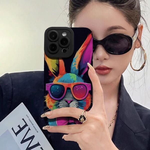 Colorful Rabbit Electroplate IMD Phone Case