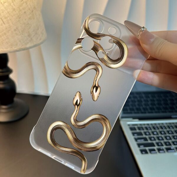 Golden Snake Design Phone Case