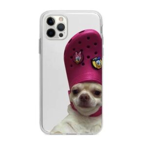 Pink Croc Hat - Chihuahua  Phone Case