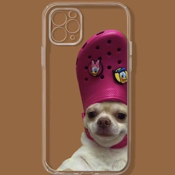 Pink Croc Hat - Chihuahua  Phone Case - Image 2
