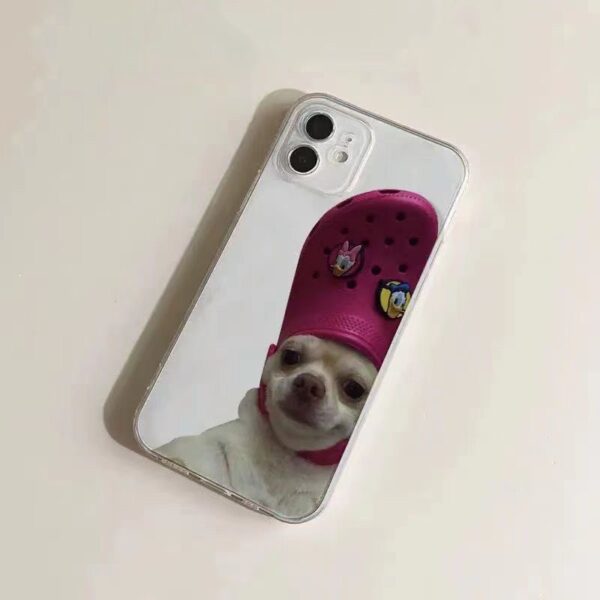 Pink Croc Hat - Chihuahua  Phone Case - Image 3