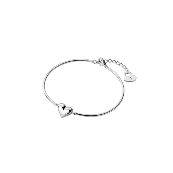 'Fashion Silver' Heart Pendant Bracelet - Image 4