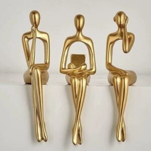 Gold-Tone Abstract Human Sculptures