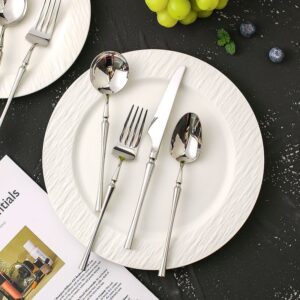 Modern Silver-Tone Cutlery Set