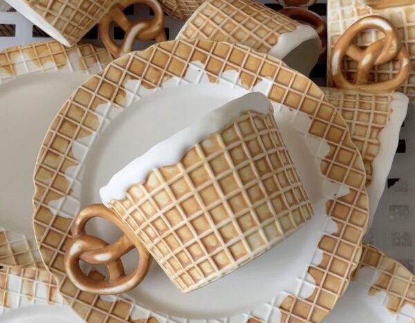 Ceramic Waffle Cone Mug