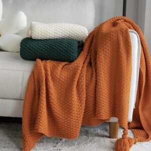 Textured Knit Throw Blanket