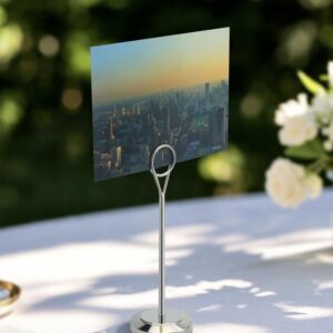 Modern Metallic Table Card Stands