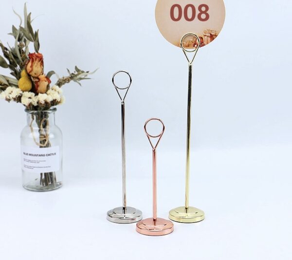 Modern Metallic Table Card Stands - Image 2