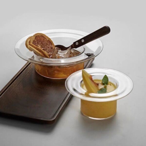 Hat-Shaped Glass Dessert Bowls - Image 3