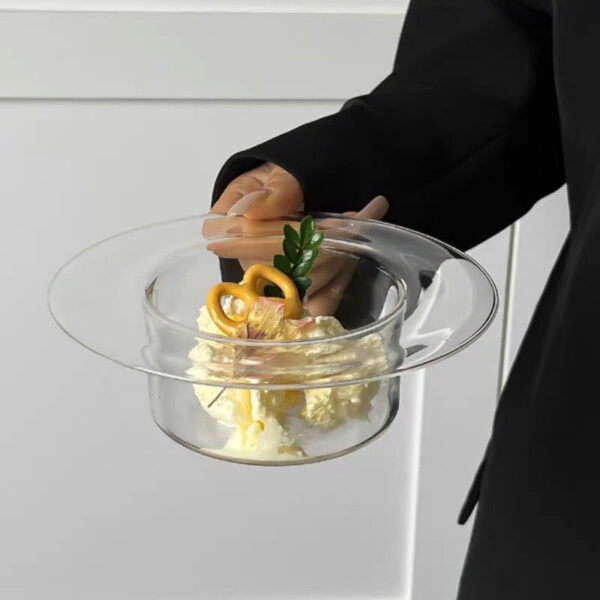 Hat-Shaped Glass Dessert Bowls - Image 5