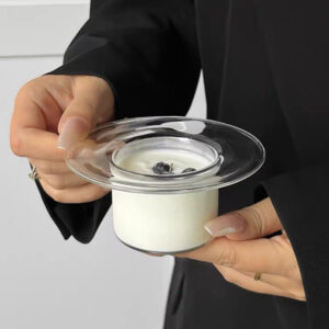 Hat-Shaped Glass Dessert Bowls
