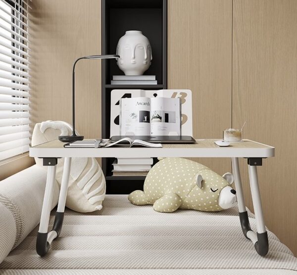 Folding Laptop Bed Desk with Storage Drawer - Image 3