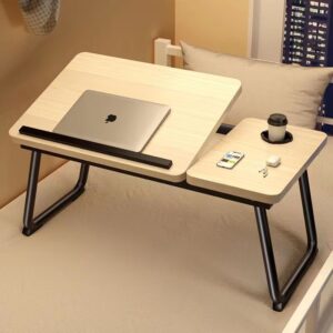 Portable Bed Desk with Tilting Top & Side Table