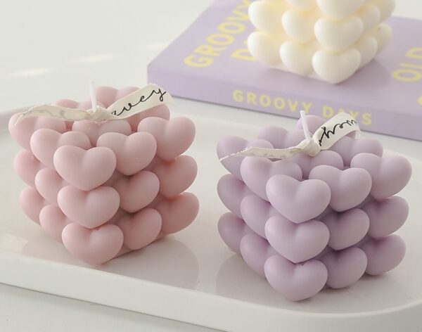 Heart-Shaped Bubble Candles