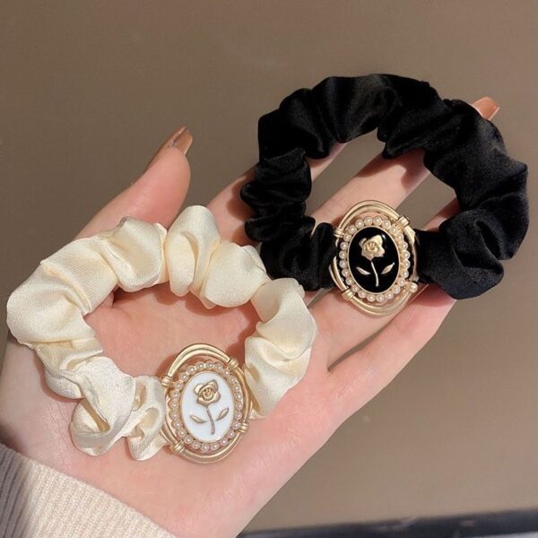Vintage Oval Embellished Scrunchies